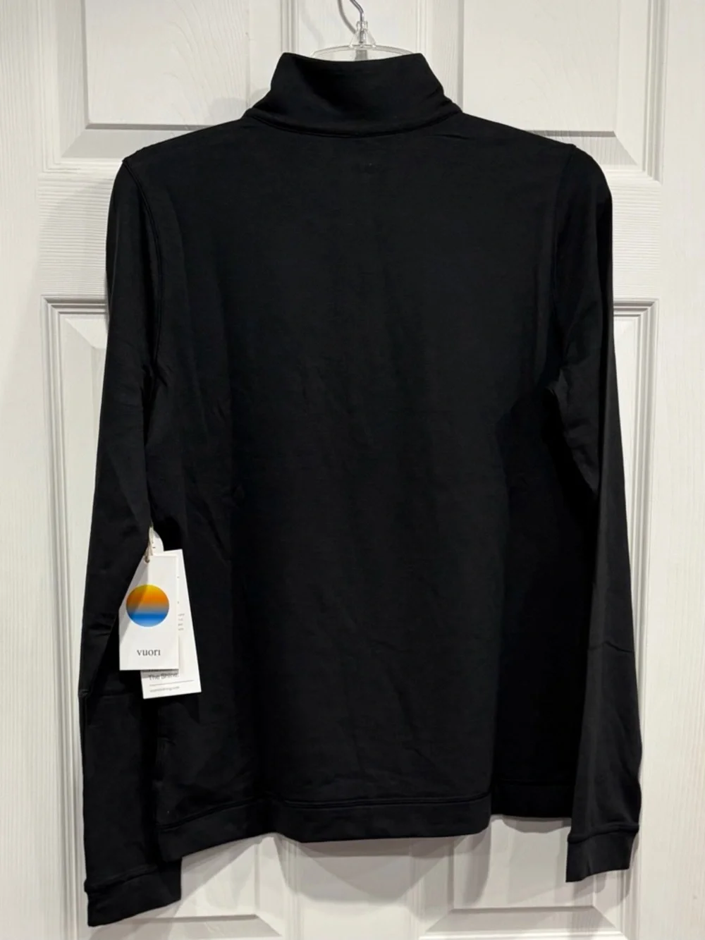 Vuori Women's XL Halo Essential Half Zip Black NWT Jacket Stretch-Knit Yoga - Picture 3 of 7